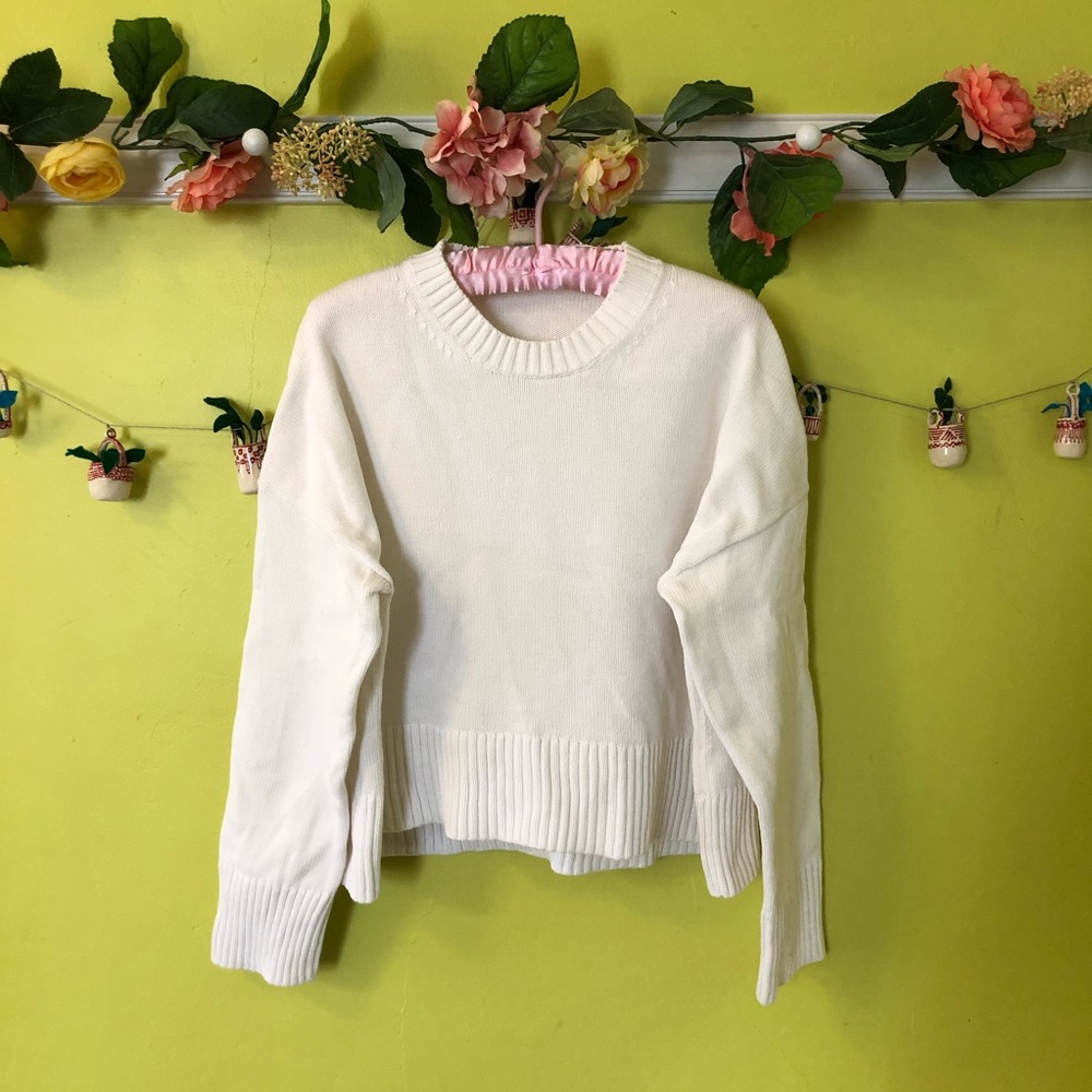 Everlane Soft Cotton Square Crew in Bone